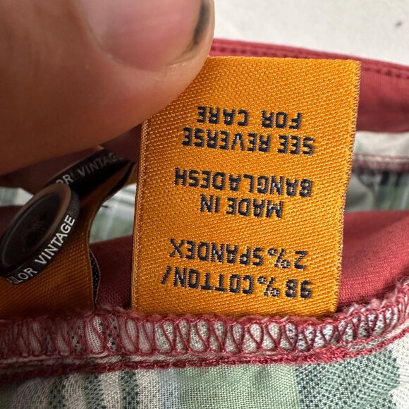 Tailor Vintage Mens Slim Fit Chinos Size 36x30 Stretch Fabric Cotton Blend Red - Picture 6 of 7